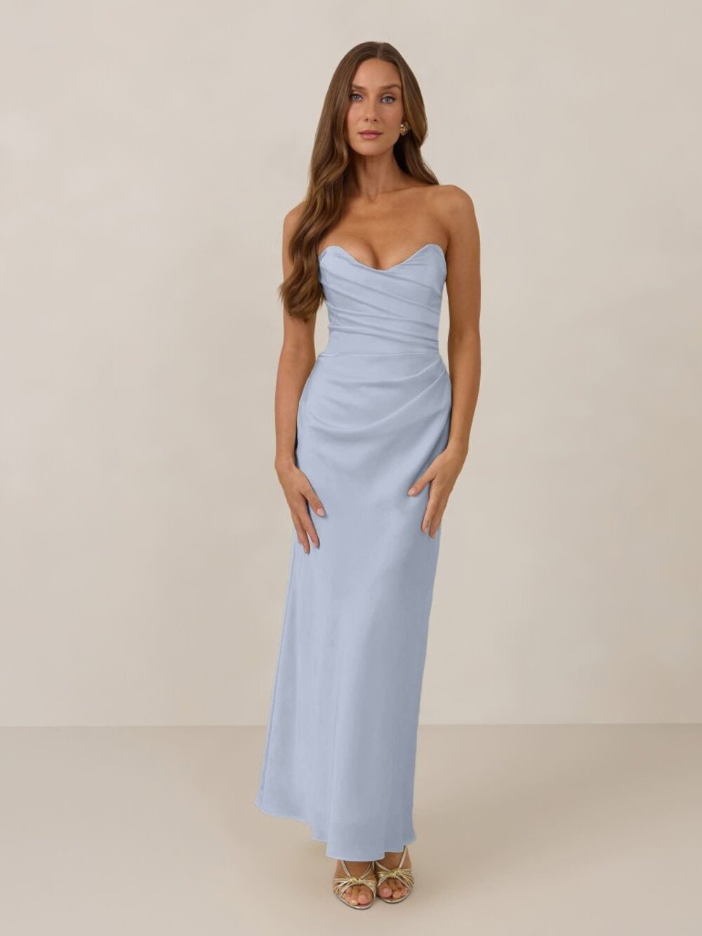 Park & Fifth Blair Dress Size MM / Powder Blue Satin